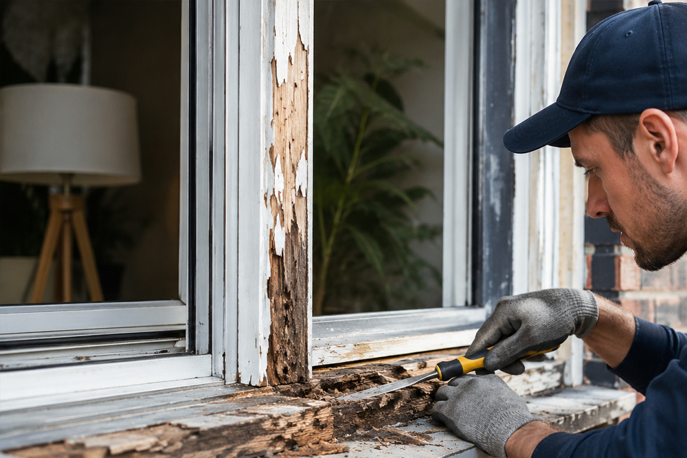 Rotten Window Frame Repair in Brooklyn