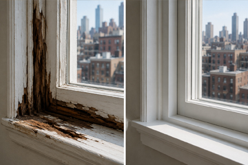 Rotten Window Frame Repair in Manhattan